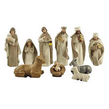 Nativity Scene Figures Christmas Elegant Profile Nativity Set Family Resin Decorative Figures Toys For Gift Holy Home Decoration 2024 - buy cheap