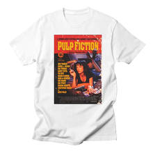 Camiseta de película para hombre, camisa de moda de verano, con estampado de película Mia, Wii Pulp Fiction, Quentin Tarantino, Hip-Hop, Blanca 2024 - compra barato