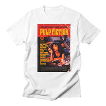 Movie Mia Wallace Pulp Fiction T Shirt Men Fashion Summer Quentin Tarantino T-shirt Hip Hop Girl Printed Top Tee  White T Shirt 2024 - buy cheap