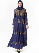 Abaya bordado musulmán elegante, vestido largo, Túnica, Kimono Thobe suelto de Ramadán Eid, ropa árabe islámica de Oriente Medio 2024 - compra barato
