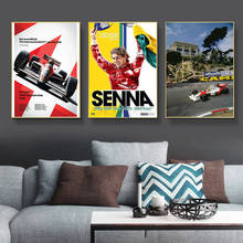 Ayrton Senna F1 Formula Legend Star Champion Race Car Canvas Painting Vintage Poster and Prints Wall Art Picture for Home Decor 2024 - buy cheap