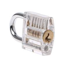 50mm/2\" 50mm/2\" Transparent Cutaway Locks Inside View Practice Padlock Visible View Lock Training Skill Locks Keyed Padlock 2024 - buy cheap