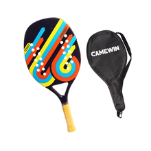 TOP Professional Carbon Beach Tennis Paddle Racket Soft EVA Face Pickleball Raqueta With Bag For Adult Tennis Racquet Equipment 2024 - купить недорого