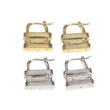 5Pairs New Fashion Key Lock Hoop Earrings Unique Design Creativity Copper Metal Women Earrings 2024 - buy cheap