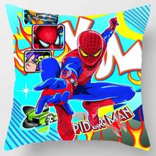 Funda de almohada de Spiderman de Disney, textil para el hogar, para niños y bebés, sala de estar decorativa para funda de almohada, 45x45cm 2024 - compra barato