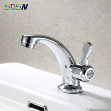 Single Cold Basin Faucet SDSN Polished Chrome Cold Bathroom Mixer Faucet Deck Mounted Basin Sink Faucet Brass Valve Cold Faucet 2024 - buy cheap