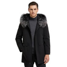 2020 New Design Men's Clothing Rabbit Liner Medium-long Winter Jacket Coats Men Black Fur Collar Hooded Men's Coat Winter,M-4XL 2024 - buy cheap