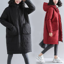 2022 New Winter Loose  Hooded Cotton Coat Womens Clothing Long Parkas Jackets Casual Warm Winter Jackets 3b 2024 - buy cheap