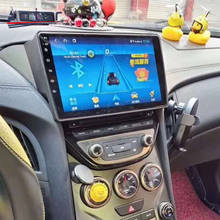 Reprodutor de dvd multimídia android mais novo sistema px6 4 + 64gb jogador de rádio do carro navegação gps tela sensível ao toque para hyundai genesis 2012 + 2024 - compre barato