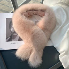 Women Winter Real Fox Fur Scarf Fashion Warm Thick Genuine Fur Scarves2021 Natural Fox Neck Warmer Femme 2024 - buy cheap