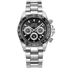 LOREO 2021 New 200m Waterproof Men Mechanical Wristwatches Ceramic Bezel Sapphire Crystal Mirror Week Calendar Relogio Masculino 2024 - buy cheap
