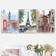 Paris Tower Scenery Wall Art 5D DIY Diamond Painting Landscape Nordic Poster Posters And Prints Wall Pictures For Living Room 2024 - buy cheap