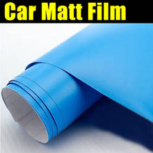 Flexible Blue Matte Vinyl car Wraps auto Satin Matt Black Foil Car Wrap Film Vehicle Sticker 152cm*20/30/40/50cm 2024 - buy cheap