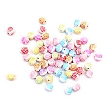 100Pcs Mixed Grid Acrylic Beads 8X8mm For Jewellery Marking Loose Spacer Beads Bracelet Necklace Charm Jewelry Finding 2024 - buy cheap