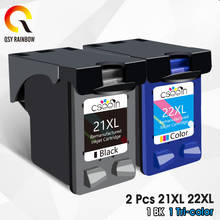 Qsyrainbow-cartucho de tinta remanufaturado para hp 21 22, hp 21xl, 22xl, deskjet f380, f2280, 3910, 3915, 3918, 3920, d1530 2024 - compre barato