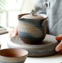 Креативный японский дорожный керамический чайник для заварки чашка чайник gaiwan фарфоровый чайный набор кунг-фу чайник gaiwan посуда для напитков аксессуары 2024 - купить недорого
