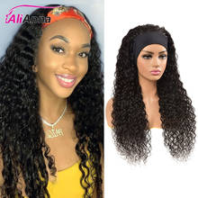 Curly Headband Wig Human Hair Wigs Made Human Hair Wigs With Headband Alianna Peruvian Remy Hair 30 Inch Wigs For Black Women 2024 - buy cheap