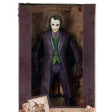 18cm NECA Dark Knight Clown Heath Ledger Joker Doll Boxed Hand  Model 7" Action Figure Male Mini Figures Toys Model Gift 2024 - buy cheap