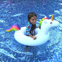 Детский Надувной круг для плавания с единорогом, для бассейна, забавная игрушка для вечерние, От 1 до 6 лет 2024 - купить недорого