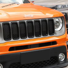 Yimaautollantas-Marco de parrilla Central de cabeza delantera, cubierta decorativa, molduras exteriores ABS, aptas para Jeep Renegade 2019, 2020 2024 - compra barato