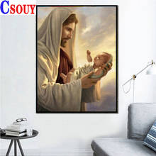 DIY Full Diamond Painting Jesus & Son Diamond Mosaic Diamond Drawing Square Round Diamond Embroidery Cross Stitch Religion Decor 2024 - buy cheap