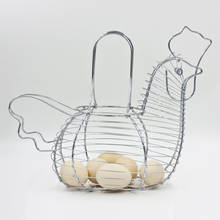 Soporte para huevos de gallina, cesta grande de Metal, con forma de gallina, para almacenamiento de huevos de cocina 2024 - compra barato