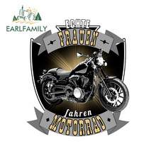 Earlfamily 13cm x 11.6cm para echte frauen fahren motorrad adesivos de carro windows tronco anime decalque oclusão zero rv gráficos 2024 - compre barato