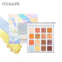 Focallure cristal maquiagem sombra pallete glitter em pó 16 cores pigmento sprinkles sombra olho à prova dwaterproof água 2024 - compre barato