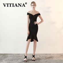 Vitiana-vestido midi feminino sem alça, elegante vestido noturno com costas abertas, sem alça, para festas 2024 - compre barato