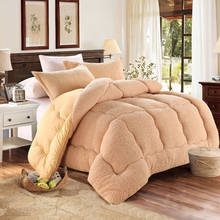 Winter Patchwork Duvet Lamb Wool Warm Comforter Camel Cotton Quilt Thicken Blanket King Queen Size Single Double Cashmere 2024 - buy cheap