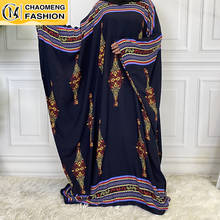 Новое поступление Ближний Восток размера плюс с длинным рукавом скромное Цветочный принт Макси платье с изображением индейки мусульманских женщин Абая платье Исламская одежда 2024 - купить недорого
