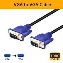 Cable convertidor VGA a VGA macho a macho, Cable adaptador M/M para HDTV, PC, portátil, TV Box, proyector, Monitor, 15pin, 1920x1080P 2024 - compra barato