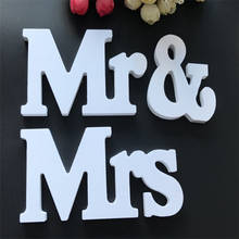 Letreiro decorativo para seu casamento, acessório para fotografia, decoração de mesa, letras sr. & sra. em pvc 2024 - compre barato