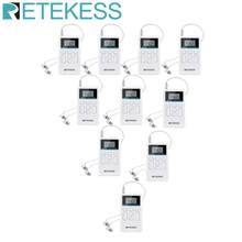 Retekess-Radio FM portátil TR612, receptor de Radio de bolsillo con auriculares de 3,5mm para reuniones grandes, interpretación simultánea, 10 unidades 2024 - compra barato