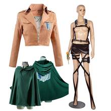 Японская толстовка с капюшоном «атака на Титанов», плащ, костюм для косплея легиона скаута, зеленая накидка из аниме, мужская одежда 2024 - купить недорого
