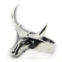 Punk Fashion Simple Bull Head Hip Hop Animal Ring Men's Fashion Jewelry 2024 - buy cheap