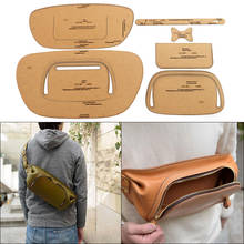 Leather Craft Fashion Personality Chest Bag Shoulder Bags Sewing Pattern Hard Kraft Paper and Acrylic DIY Template 38cm*17.5cm 2024 - buy cheap