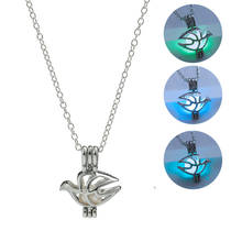 Free Bird Luminous Natural Stone Pendant Necklaces Glow In the Dark Necklace Classic Delicacy Chain Vintage Women Jewelry Gifts 2024 - buy cheap