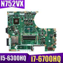 N752VX MB._0M I5-6300 / I7-6700HQ процессора GTX950M материнской платы ноутбука для ASUS N752 N752V N752VX ноутбук материнских плат 90NB0AY0-R00020 2024 - купить недорого