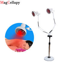 Luz infrarroja de doble cabeza, lámpara de calor portátil de terapia de luz roja para el dolor corporal y de cuello, alivio del dolor de espalda y cuidado de la piel Facial, 100W 2024 - compra barato