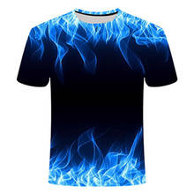 Синяя Блестящая футболка мужская и женская футболка 3d футболка Черная футболка Повседневный Топ аниме Camiseta Streatwear футболка с коротким рукавом Азиатский размер 2024 - купить недорого