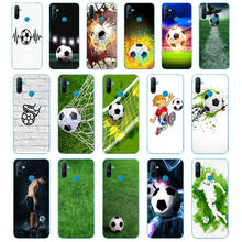 Capa de futebol com água de silicone tpu macio 329fg e presente para oppo, a5s, a7, ax7, a5, a9 2020, reslme c3 2024 - compre barato