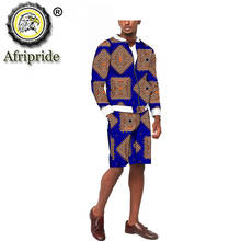 Conjunto com duas peças de jaqueta e shorts africano, roupa fina para homens modelos de ankara, verão 2020, s2016012 2024 - compre barato