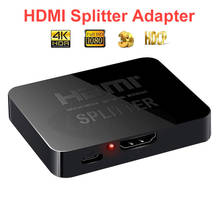 4k hdmi divisor 2 portas repetidor amplificador hub 3d 1080p para tv 1 em 2 para fora divisor adaptador de cabo conversor interruptor automático adaptador 2024 - compre barato