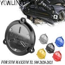 Protector de eje de transmisión para motocicleta, marco de cubierta de piñón delantero de aluminio CNC, para SYM MAXSYM TL 500 TL500 2020-2021, nuevo 2024 - compra barato
