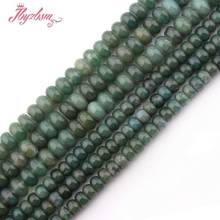 4x6,5x8mm Smooth Rondelle Bead Moss Agates Natural Stone Beads For DIY Necklace Bracelat Woman Jewelry Making 15" Free Shipping 2024 - buy cheap