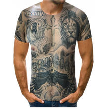 Brand men's t-shirt muscle Tattoos T shirt men fashion casual top T-Shirt cool streetwear Short Sleeve Tshirt oversized t-shirts 2024 - buy cheap