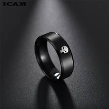 ICAM Stainless Steel Men Rings Skull Devil Punk Rock Hip Hop Jewelry Creativity Gift For Biker Male Boyfriend 2024 - buy cheap