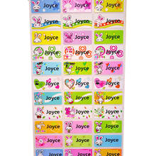 3 size Girls Cute Custom Name Stickers Cute Bunny Cartoon Cat Pattern Waterproof Personal Tag Label Set School Stationery 2024 - buy cheap