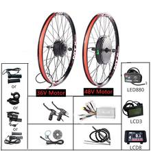 Electric Bicycle Conversion Kit 48V 500W Motorized Ebike Wheel with 24in 26in 27.5in 28in 29in 700C SUN RINGLE MTX Rim KTDisplay 2024 - buy cheap